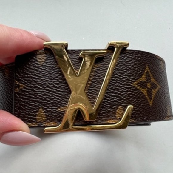 Authentic Louis Vuitton leather belt brown - with Logo gold buckle - Picture 2 of 8